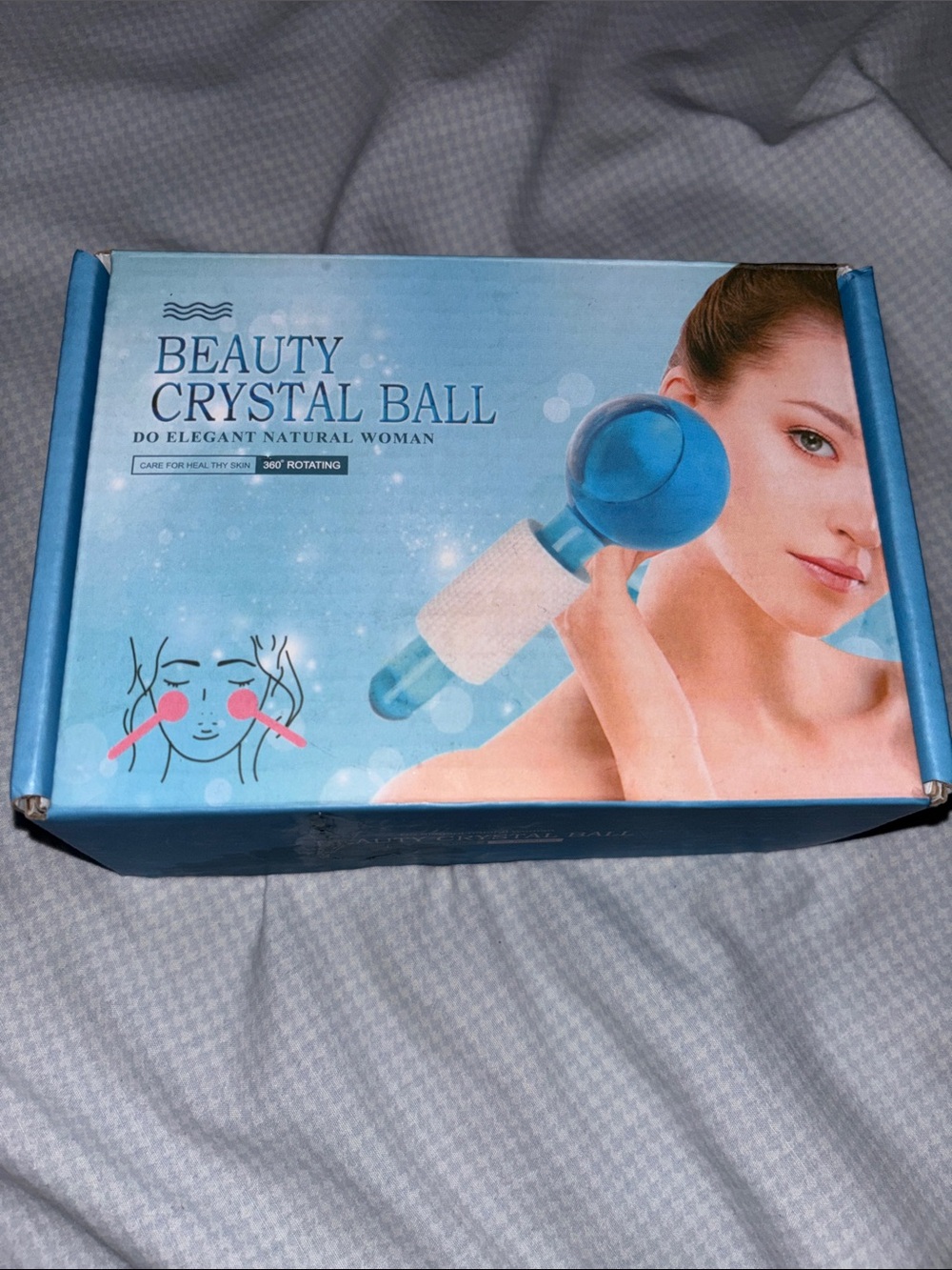 Beauty Crystal Ball Facial Massager - Blue